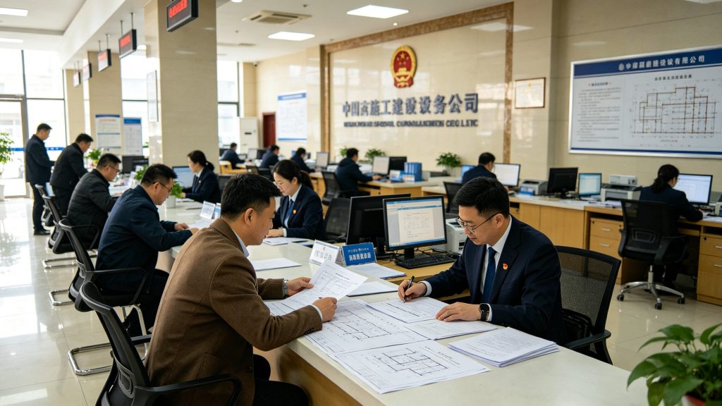 钢结构工程施工许可手续办理现场